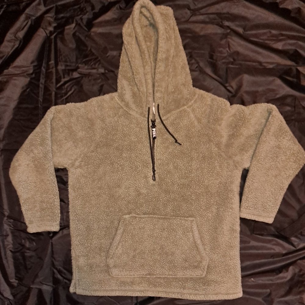 PINK Victoria Secret 3/4 zip sherpa pullover